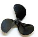 gr2308-45L Schiffsprop 45mm/M4 3-Blatt Nylon links